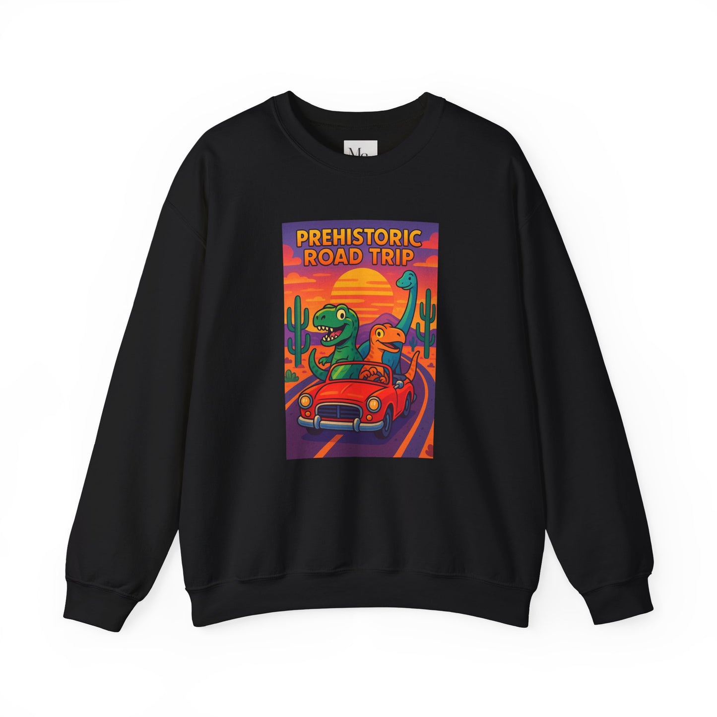 Prehistoric Roadtrip Crewneck Sweatshirt – Unisex Heavy Blend™ Dino Adventure Sweater