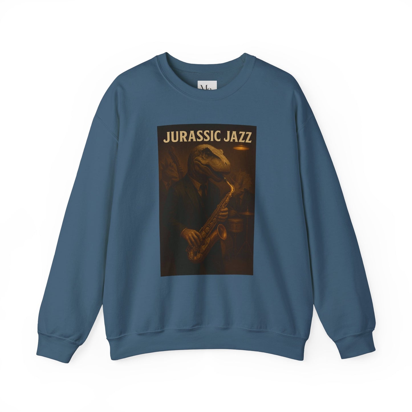 Jurassic Jazz Crewneck Sweatshirt – Unisex Heavy Blend™ Dinosaur Music Sweater
