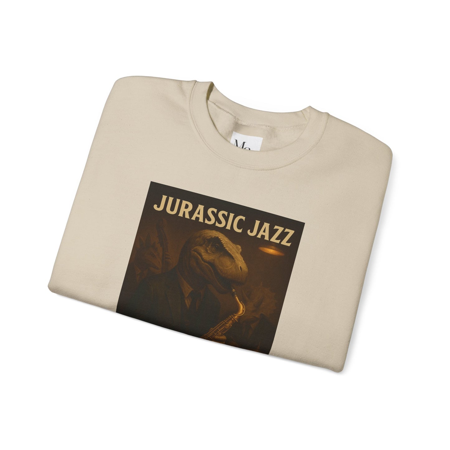 Jurassic Jazz Crewneck Sweatshirt – Unisex Heavy Blend™ Dinosaur Music Sweater